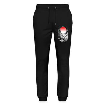 Silent Valley | Orientalische Tiefennaturmalerei - Stanley/Stella Unisex Bio Jogginghose Mover  - Schwarz - Vorne - Marisol (170cm) & Nik (191cm)