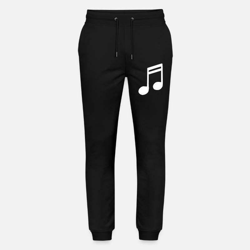 Music Note Musical Note White - Stanley/Stella Mover Unisex Organic Jogging Trousers - black