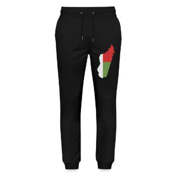 Map of Madagascar with flag - Stanley/Stella Mover Unisex Organic Jogging Trousers - black - Front - Marisol (170cm) & Nik (191cm)