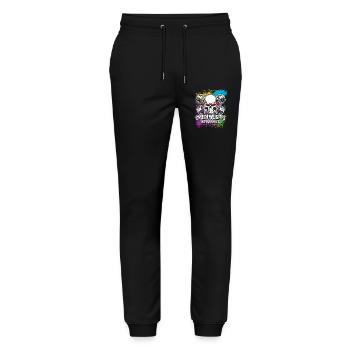 Crush Weights Gym - Stanley/Stella Mover Unisex Organic Jogging Trousers - black - Front - Marisol (170cm) & Nik (191cm)
