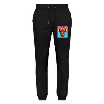 girafe - Pantalon de jogging bio MOVER Stanley/Stella unisexe - noir - Devant - Marisol (170cm) & Nik (191cm)