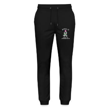 Maladie de Parkinson - Pantalon de jogging bio MOVER Stanley/Stella unisexe - noir - Devant - Marisol (170cm) & Nik (191cm)