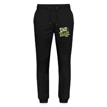 Dill-Kick | Kräuter Küche Garten Wortspiel - Stanley/Stella Unisex Bio Jogginghose Mover  - Schwarz - Vorne - Marisol (170cm) & Nik (191cm)
