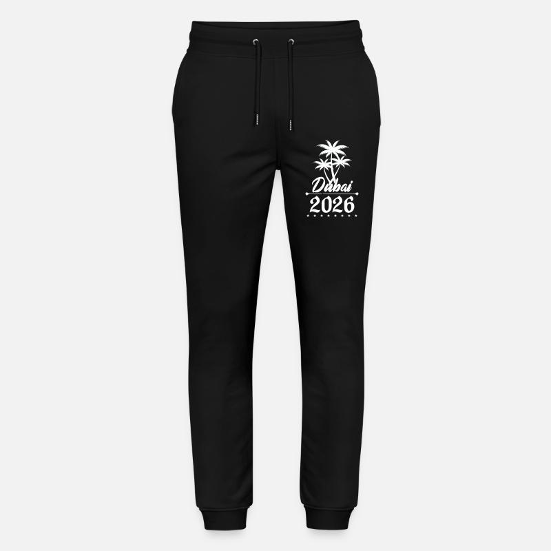 Dubai 2026 Palmen Emblem - Stanley/Stella Unisex Bio Jogginghose Mover  - Schwarz