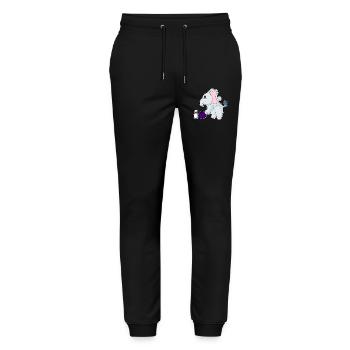 Elefant Bowling Bowlingkugel Pin - Stanley/Stella Unisex Bio Jogginghose Mover  - Schwarz - Vorne - Marisol (170cm) & Nik (191cm)