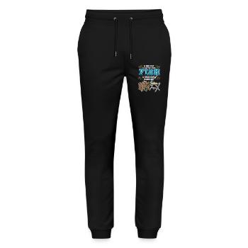 Camping Pêche Humour Bad Day Fish Better Working - Pantalon de jogging bio MOVER Stanley/Stella unisexe - noir - Devant - Marisol (170cm) & Nik (191cm)