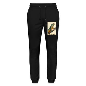 Lizards Lizard - Stanley/Stella Mover Unisex Organic Jogging Trousers - black - Front - Marisol (170cm) & Nik (191cm)