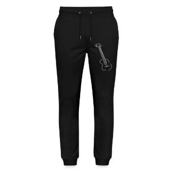 Gitarre Geschenk Rockmusik - Stanley/Stella Unisex Bio Jogginghose Mover  - Schwarz - Vorne - Marisol (170cm) & Nik (191cm)