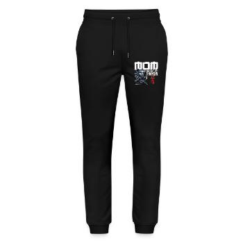 Mom Of The Birthday Ninja Birthday Funny - Stanley/Stella Mover Unisex Organic Jogging Trousers - black - Front - Marisol (170cm) & Nik (191cm)