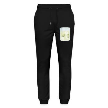 Mulet de Moscou dans le style aquarelle - Pantalon de jogging bio MOVER Stanley/Stella unisexe - noir - Devant - Marisol (170cm) & Nik (191cm)