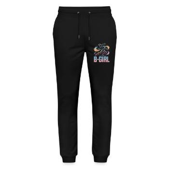 B-Girl Breakdance Streetstyle Retro Design - Stanley/Stella Mover Unisex Organic Jogging Trousers - black - Front - Marisol (170cm) & Nik (191cm)