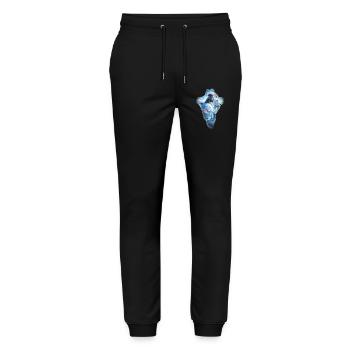 Jesus Lion Judah Cross Christian Faith Bible - Stanley/Stella Mover Unisex Organic Jogging Trousers - black - Front - Marisol (170cm) & Nik (191cm)