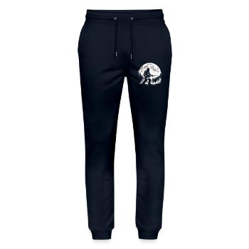 Bigfoot Firefighter - Stanley/Stella Mover Unisex Organic Jogging Trousers - navy - Front - Marisol (170cm) & Nik (191cm)