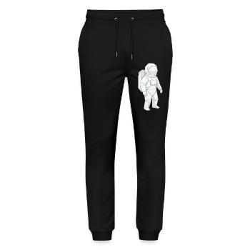 Astronaut Shirt für Weltraum Fans - Stanley/Stella Unisex Bio Jogginghose Mover  - Schwarz - Vorne - Marisol (170cm) & Nik (191cm)