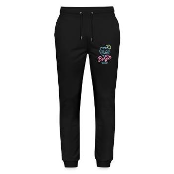 Gin Que le plaisir soit Gin & Tonic Fête des Amateurs Gin - Pantalon de jogging bio MOVER Stanley/Stella unisexe - noir - Devant - Marisol (170cm) & Nik (191cm)