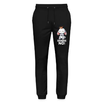 Before You Ask Rabbit Bunny Bunny Long Eared Rodent - Stanley/Stella Mover Unisex Organic Jogging Trousers - black - Front - Marisol (170cm) & Nik (191cm)