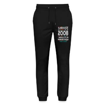 18th Birthday - Made in May 2008 - Stanley/Stella Mover Unisex Organic Jogging Trousers - black - Front - Marisol (170cm) & Nik (191cm)