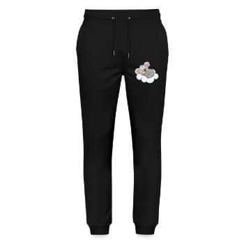 Baby-Koala-Träumer auf Pastellwolke - Stanley/Stella Unisex Bio Jogginghose Mover  - Schwarz - Vorne - Marisol (170cm) & Nik (191cm)