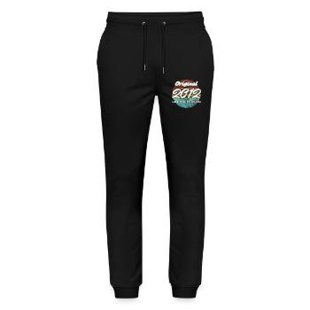 14th Birthday 2012 Boys and Girls Gift - Stanley/Stella Mover Unisex Organic Jogging Trousers - black - Front - Marisol (170cm) & Nik (191cm)