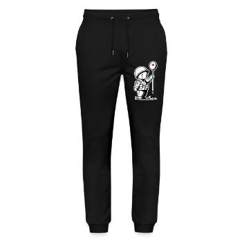 Loving Tiny Soldier Balloon - Stanley/Stella Mover Unisex Organic Jogging Trousers - black - Front - Marisol (170cm) & Nik (191cm)