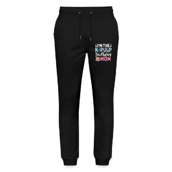 I'm The K-Pop Birthday Mom - Stanley/Stella Mover Unisex Organic Jogging Trousers - black - Front - Marisol (170cm) & Nik (191cm)