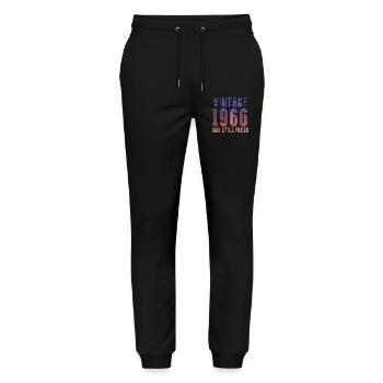 Millésime 1966 - Pantalon de jogging bio MOVER Stanley/Stella unisexe - noir - Devant - Marisol (170cm) & Nik (191cm)