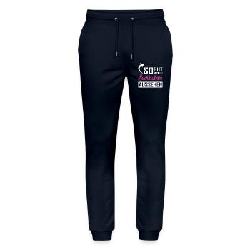 Seul un comptable peut avoir une telle apparence - Pantalon de jogging bio MOVER Stanley/Stella unisexe - marine - Devant - Marisol (170cm) & Nik (191cm)
