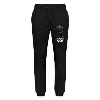 Before You Ask Cat Cat Cat Lover Kitty - Stanley/Stella Mover Unisex Organic Jogging Trousers - black - Front - Marisol (170cm) & Nik (191cm)