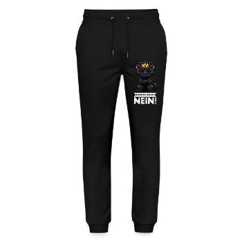 Avant que tu ne demandes Pas de chats Chats Amateur des chats - Pantalon de jogging bio MOVER Stanley/Stella unisexe - noir - Devant - Marisol (170cm) & Nik (191cm)