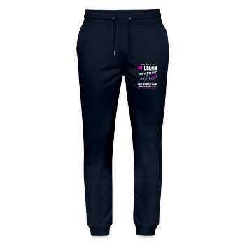 Meilleur patron d’employés complètement fous - Pantalon de jogging bio MOVER Stanley/Stella unisexe - marine - Devant - Marisol (170cm) & Nik (191cm)
