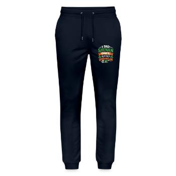 Ready in front of shenanigans | St. Patrick's Day - Stanley/Stella Mover Unisex Organic Jogging Trousers - navy - Front - Marisol (170cm) & Nik (191cm)
