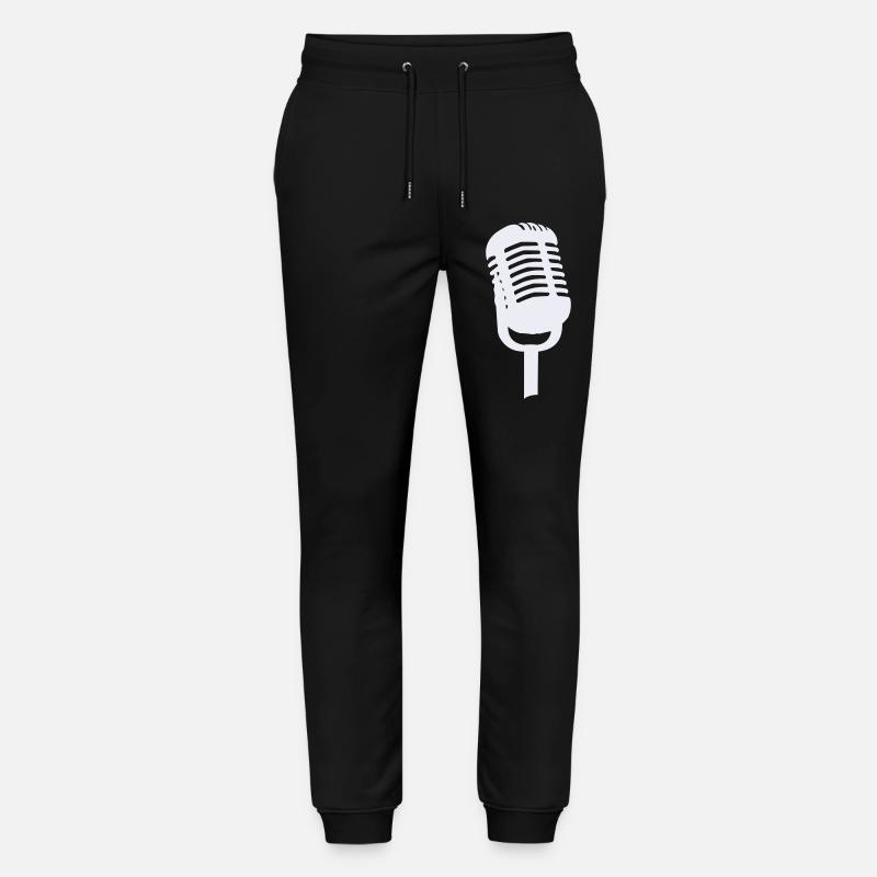 Microphone - Stanley/Stella Mover Unisex Organic Jogging Trousers - black