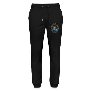 Deep Sea Line Unangler Patch - Stanley/Stella Mover Unisex Organic Jogging Trousers - black - Front - Marisol (170cm) & Nik (191cm)
