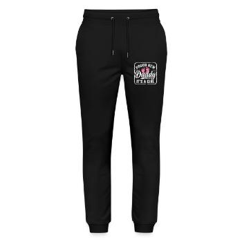Werdender Papa & Vater, Geburt Tochter Mädchen - Stanley/Stella Unisex Bio Jogginghose Mover  - Schwarz - Vorne - Marisol (170cm) & Nik (191cm)