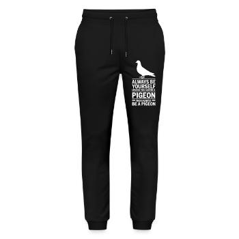 Dove Sayings Doves Funny Dove Gift - Stanley/Stella Mover Unisex Organic Jogging Trousers - black - Front - Marisol (170cm) & Nik (191cm)