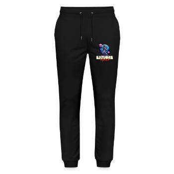 Explore Space Astronaut - Stanley/Stella Unisex Bio Jogginghose Mover  - Schwarz - Vorne - Marisol (170cm) & Nik (191cm)