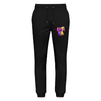 Neon Graffiti Lettering Gradient - Stanley/Stella Mover Unisex Organic Jogging Trousers - black - Front - Marisol (170cm) & Nik (191cm)