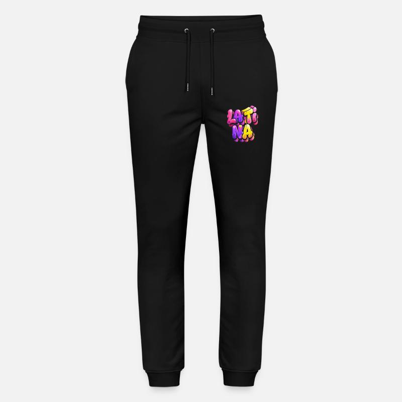 Dégradé de lettrage de graffiti néon - Pantalon de jogging bio MOVER Stanley/Stella unisexe - noir