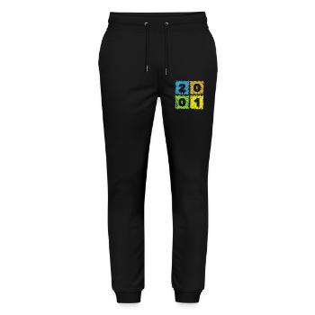 25. Écussons de Farbige du Geburtstag depuis 04/2001 - Pantalon de jogging bio MOVER Stanley/Stella unisexe - noir - Devant - Marisol (170cm) & Nik (191cm)