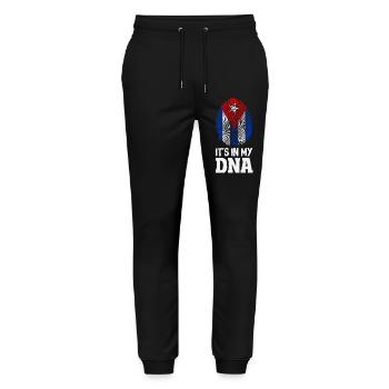 Cuba Pride & Home - Cuba Flag Design - Stanley/Stella Mover Unisex Organic Jogging Trousers - black - Front - Marisol (170cm) & Nik (191cm)