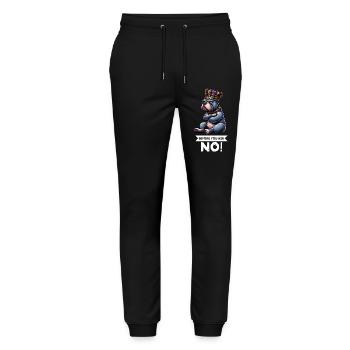 Before You Ask American Bully Bully Pit Bullys - Stanley/Stella Mover Unisex Organic Jogging Trousers - black - Front - Marisol (170cm) & Nik (191cm)