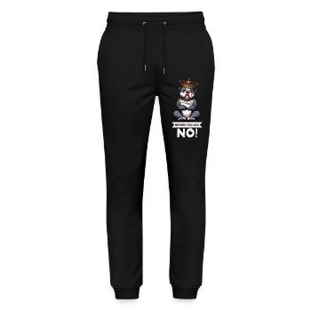 Before You Ask American Bully Bully Pit Bullys - Stanley/Stella Mover Unisex Organic Jogging Trousers - black - Front - Marisol (170cm) & Nik (191cm)