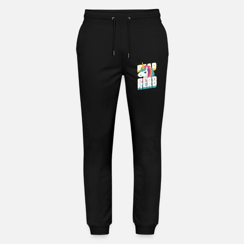 3x_Read - Unicorn - Stanley/Stella Unisex Bio Jogginghose Mover  - Schwarz