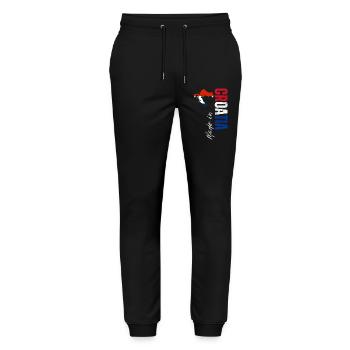 Made in Croatia, born in Croatia - Stanley/Stella Mover Unisex Organic Jogging Trousers - black - Front - Marisol (170cm) & Nik (191cm)
