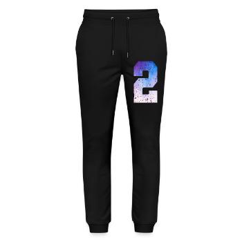 Issue 2 – 2 Year Anniversary Gift - Stanley/Stella Mover Unisex Organic Jogging Trousers - black - Front - Marisol (170cm) & Nik (191cm)