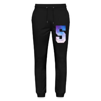 Issue 6 – 6th Anniversary Gift - Stanley/Stella Mover Unisex Organic Jogging Trousers - black - Front - Marisol (170cm) & Nik (191cm)