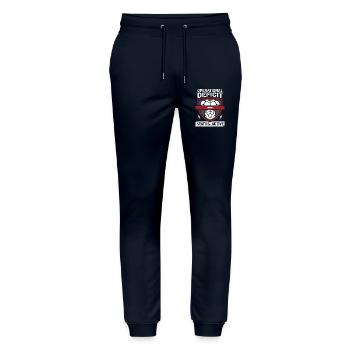 Schnittsaison Bei Reduziertem Kaloriendefizit - Stanley/Stella Unisex Bio Jogginghose Mover  - Navy - Vorne - Marisol (170cm) & Nik (191cm)