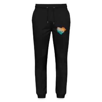 Heart - Stanley/Stella Mover Unisex Organic Jogging Trousers - black - Front - Marisol (170cm) & Nik (191cm)
