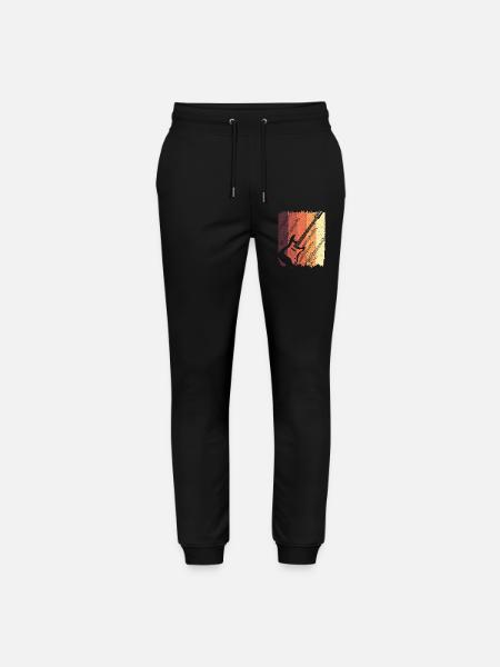 Retro E-Gitarre Sunset Stripes - Stanley/Stella Unisex Bio Jogginghose Mover  - Schwarz