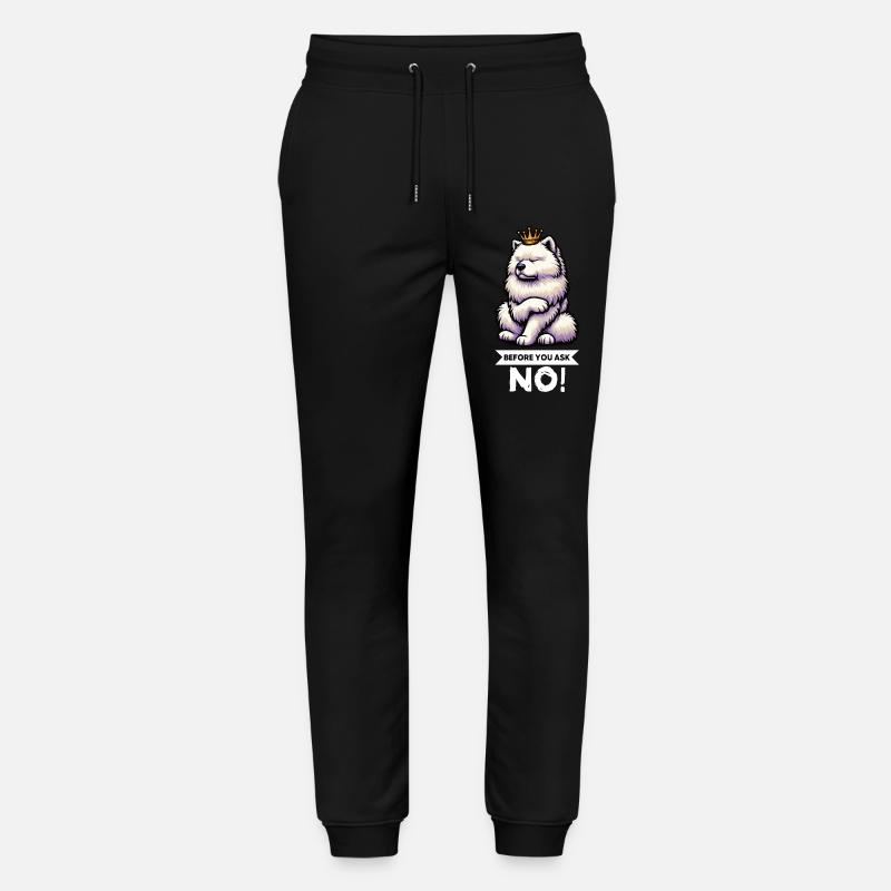 Before You Ask Samojede Samojedenbesitzer  - Stanley/Stella Unisex Bio Jogginghose Mover  - Schwarz